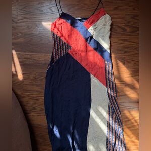 DVF Colorblock Spaghetti Strap Dress